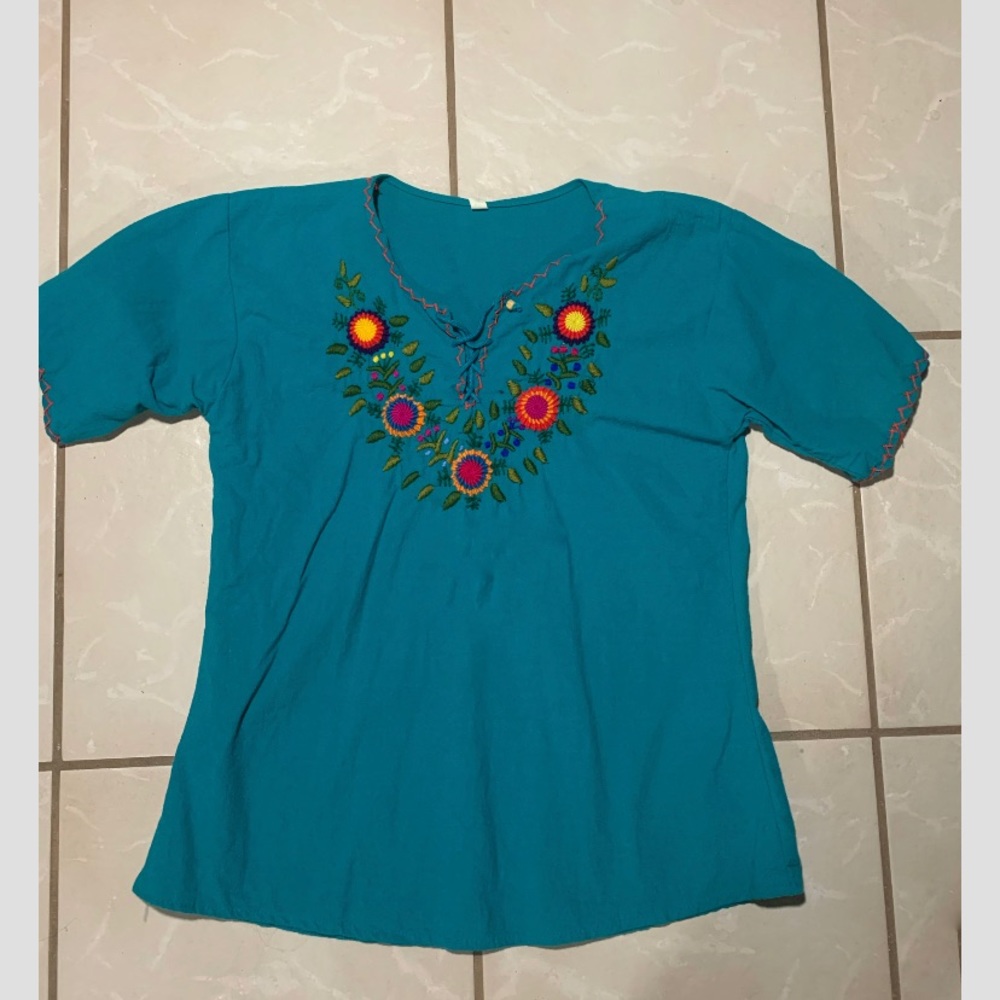 Handmade Blue Top